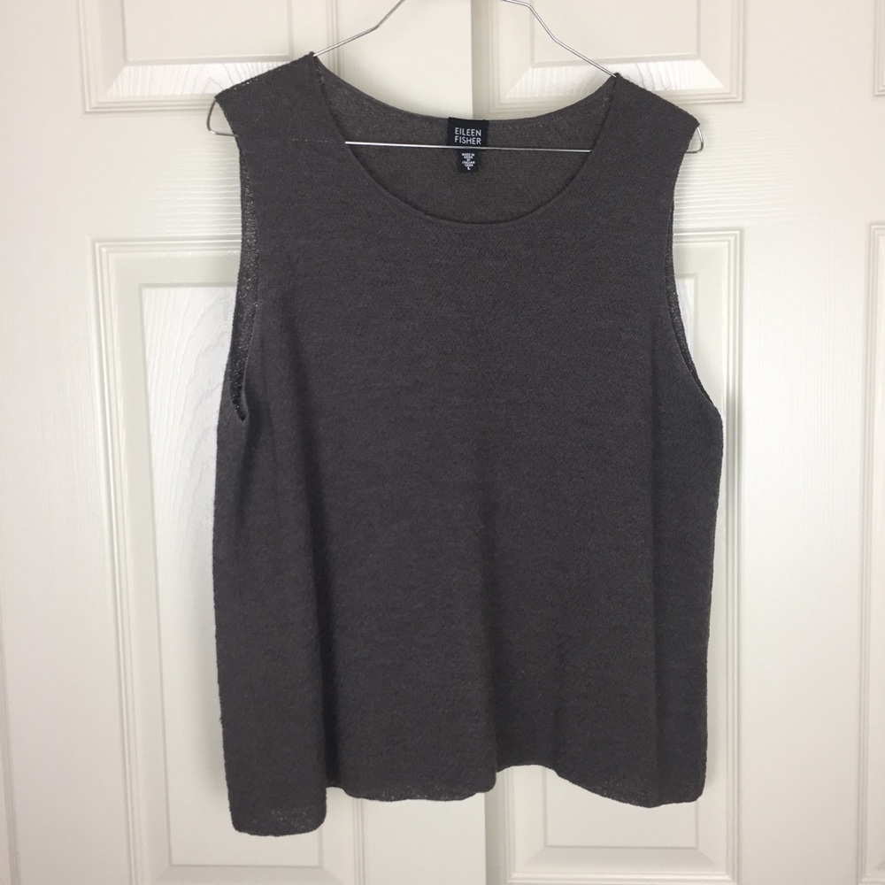 Eileen Fisher Knit Italian Wool Sleeveless Top